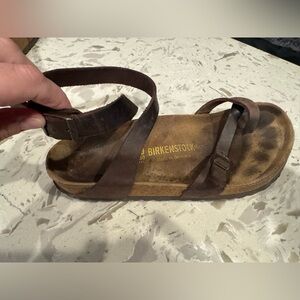 Birkenstock women’s  Dark Brown Leather Sandals